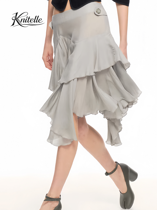 LaceCascade Layered Low-Rise Skirt