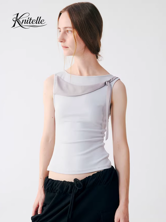 ChromaTie Chiffon Off-Shoulder Tank