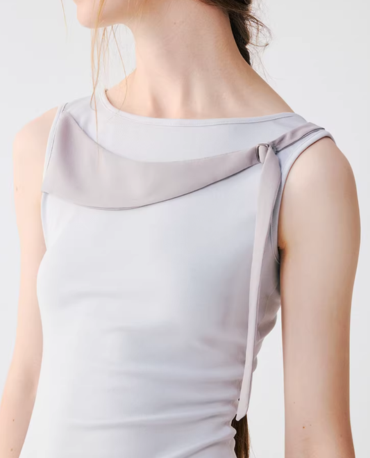 ChromaTie Chiffon Off-Shoulder Tank